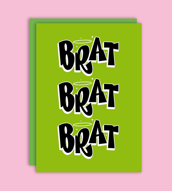 Brat Quote Charli xcx Greeting Card