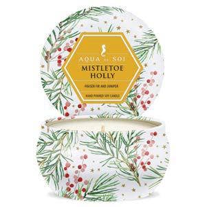 Mistletoe & Holly Candle 4oz Petite Aqua De Soi Tin