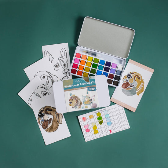 Painted Pups watercolor painting kit