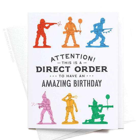 Direct Order Army Men Birthday Greeting Card